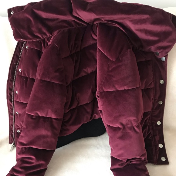 Missguided Bomber Jacket Burgundy Size S - Picture 8 of 9